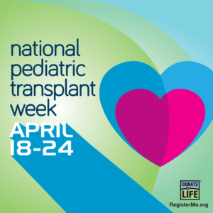 National pediatric Transplant Awarness Week logo