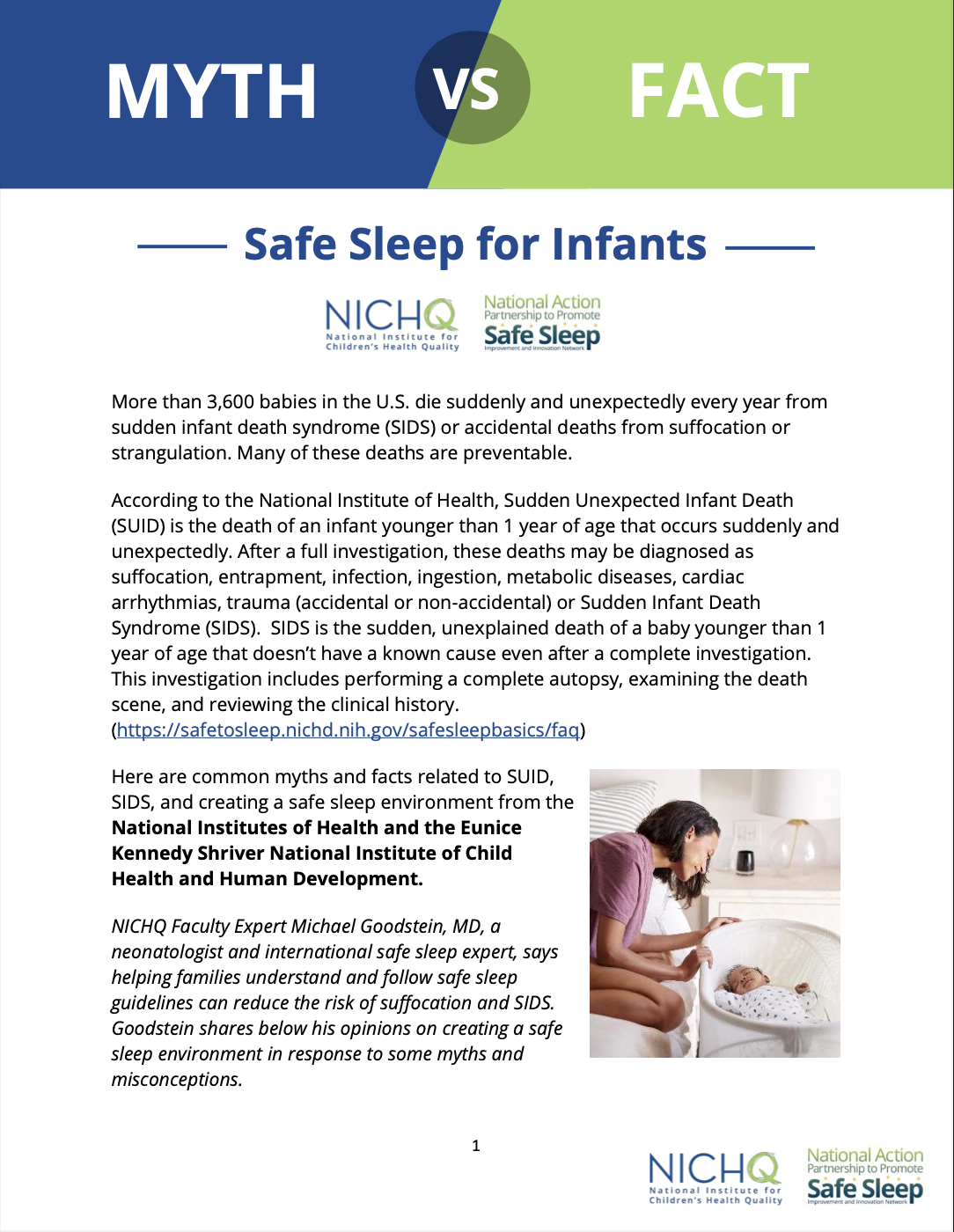 Safe Infant Sleep Myths and Facts