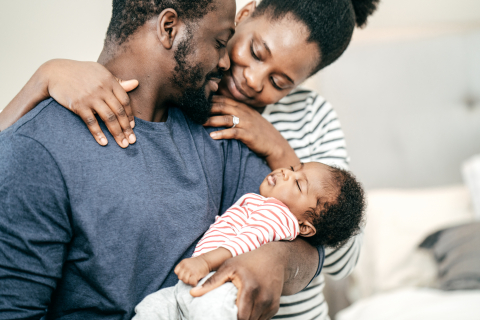 Black Family with Baby