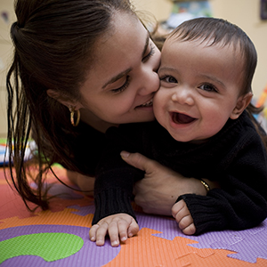 Healthy baby and mom