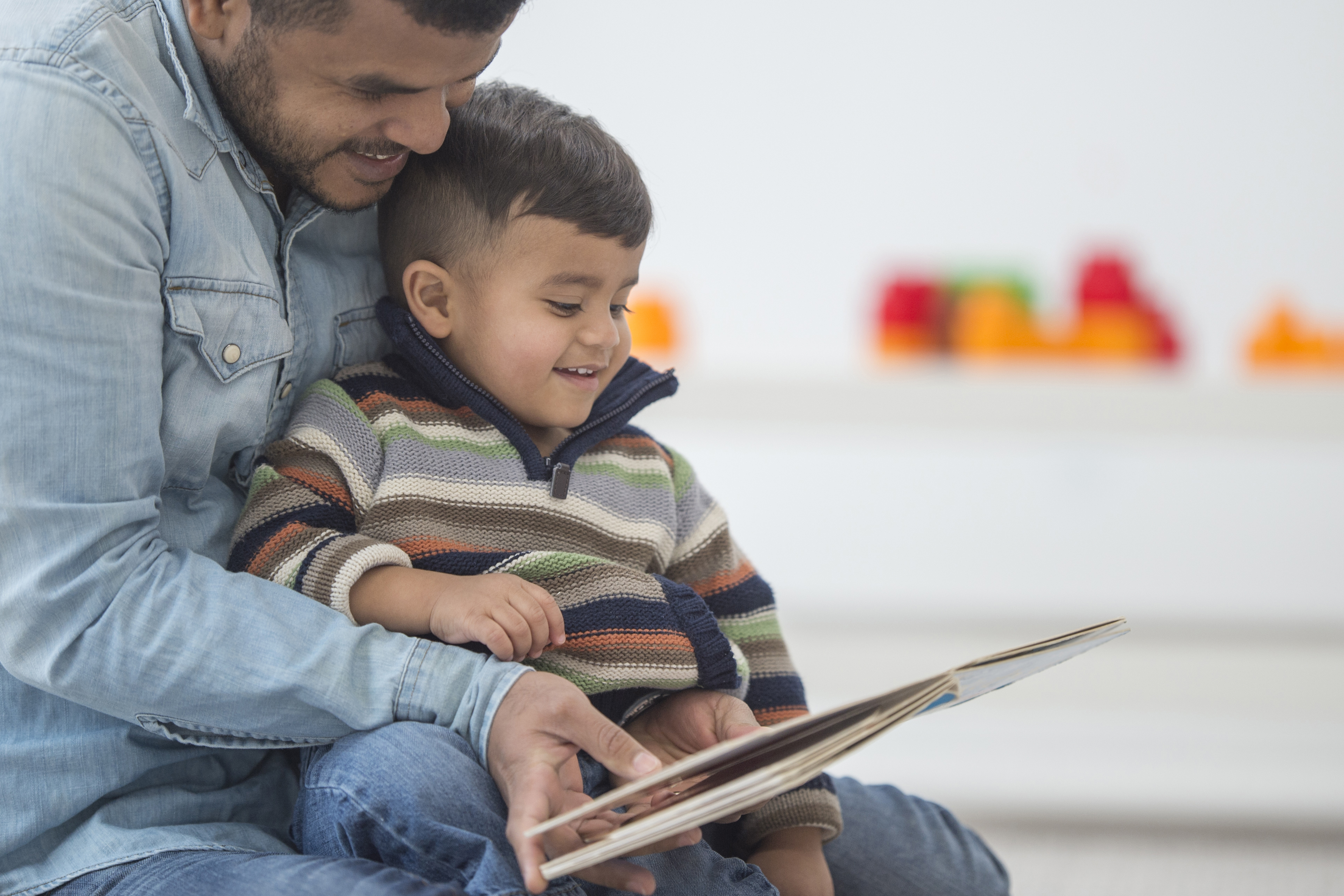 Dad and Son Reading