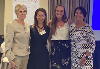 (Pictured (L-R): FL CMS LAN Improvement Advisor Ginna Crowe, Sandra Widland, Kelly Edwards, and FL CMS LAN Improvement Advisor Sue Butts-Dion at aTampa, FL meeting.