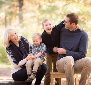 Johnson's healthy family outside