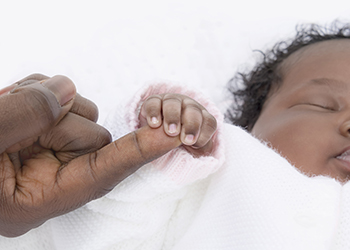 African american baby sleeping